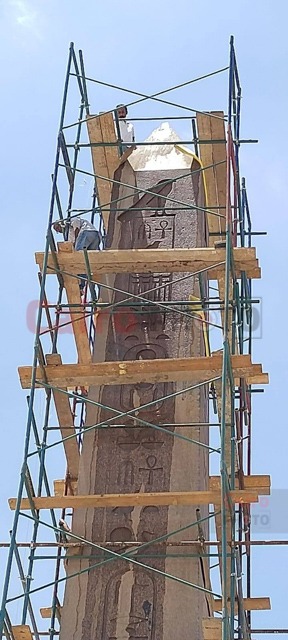 ترميم وصيانة مسلة المطرية