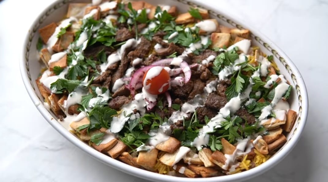 طريقة عمل الفتة السوري باللحمة