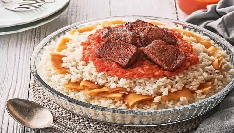 طريقة عمل خلطة اللحمة بالفتة