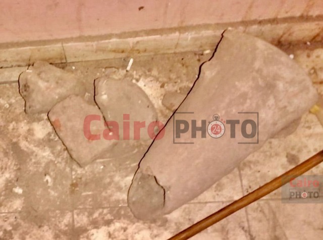 الانفورة الأثرية والحجارة الرومانية التى تم العثور عليها