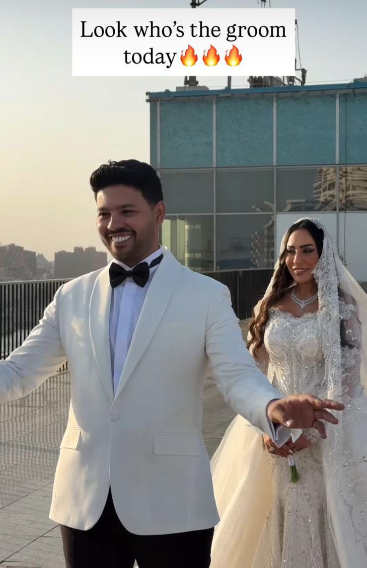 الصور الأولى من حفل زفاف المطرب محمد شاهين والمنتجة رشا الظنحاني