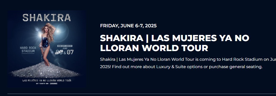  شاكيرا تشعل استاد هارد روك قبل مواجهة الأهلي وإنتر ميامي