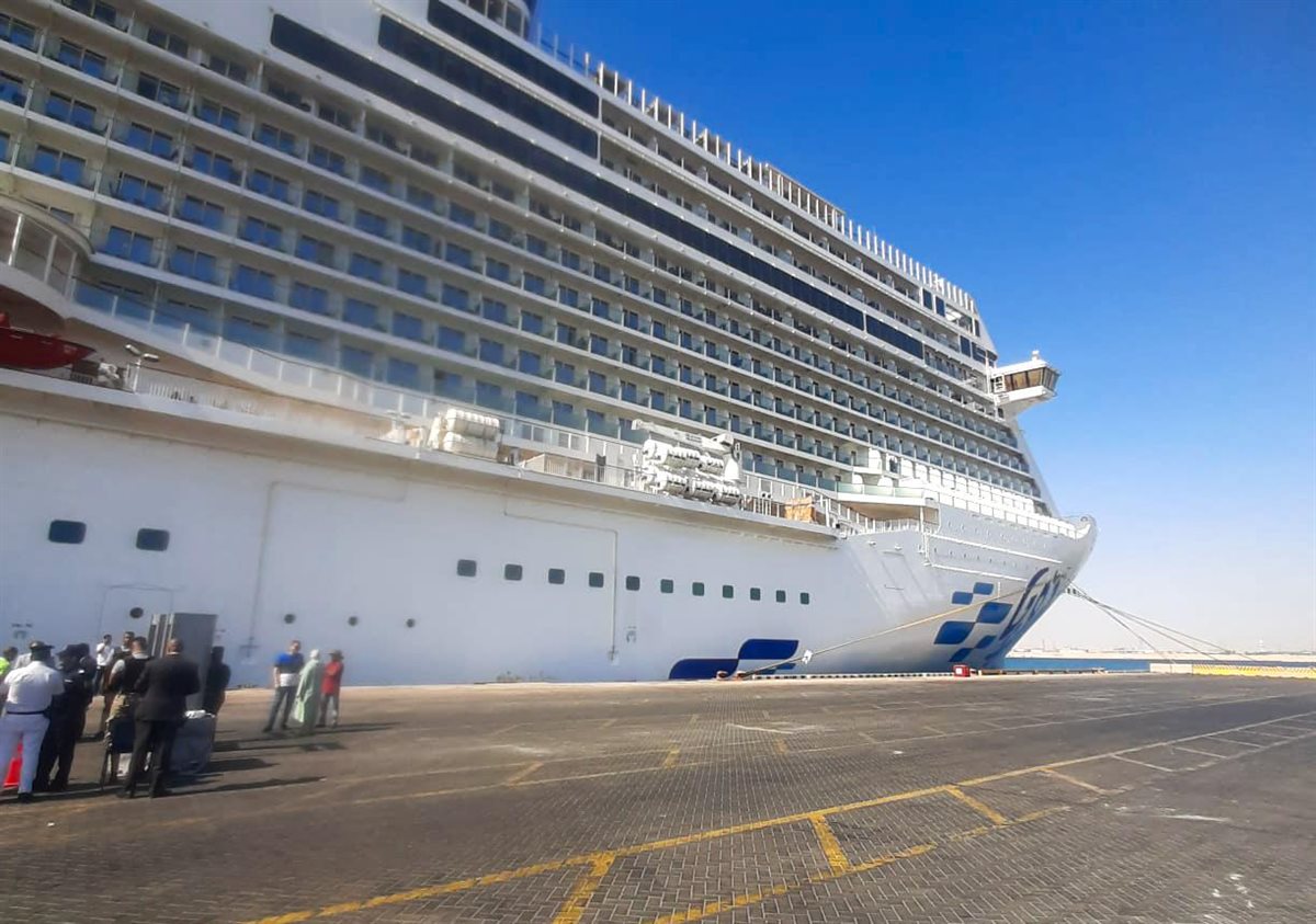 استقبال ميناء السخنة السفينة السياحية 