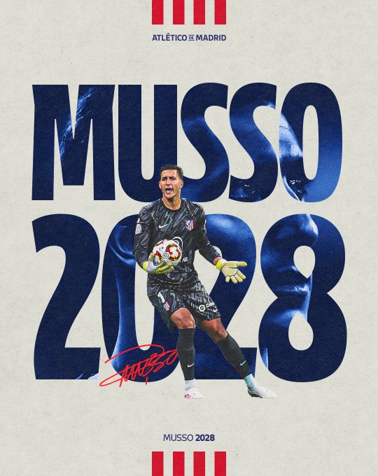 <strong>رسميًا.. أتلتيكو مدريد يتعاقد مع الحارس الأرجنتيني  خوان موسو حتى 2028</strong>