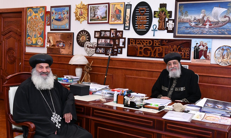  البابا تواضروس الثاني يستقبل الأنبا برنابا أسقف تورينو وروما