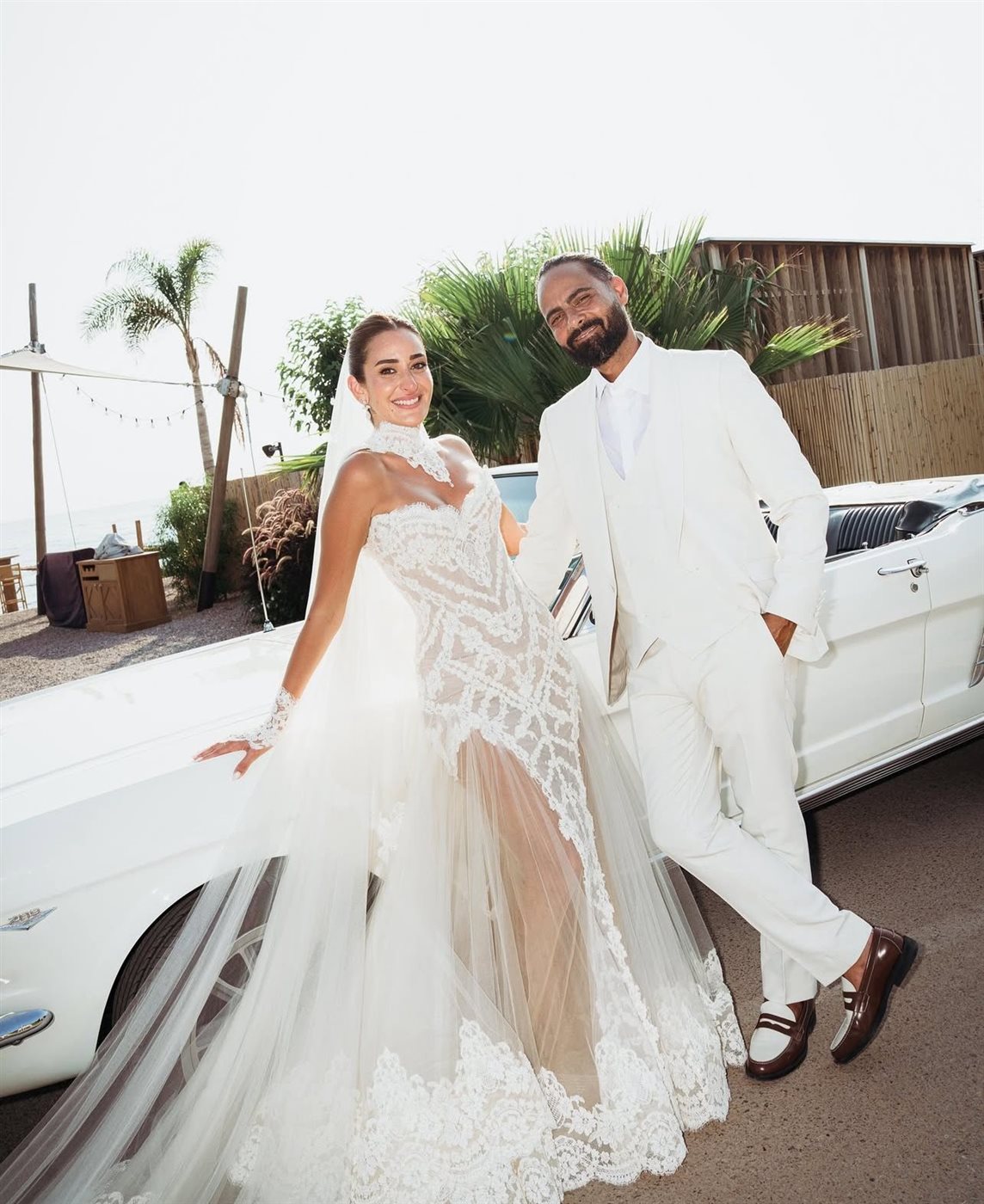 صور حفل زفاف أمينة خليل والمصور أحمد زعتر في اليونان