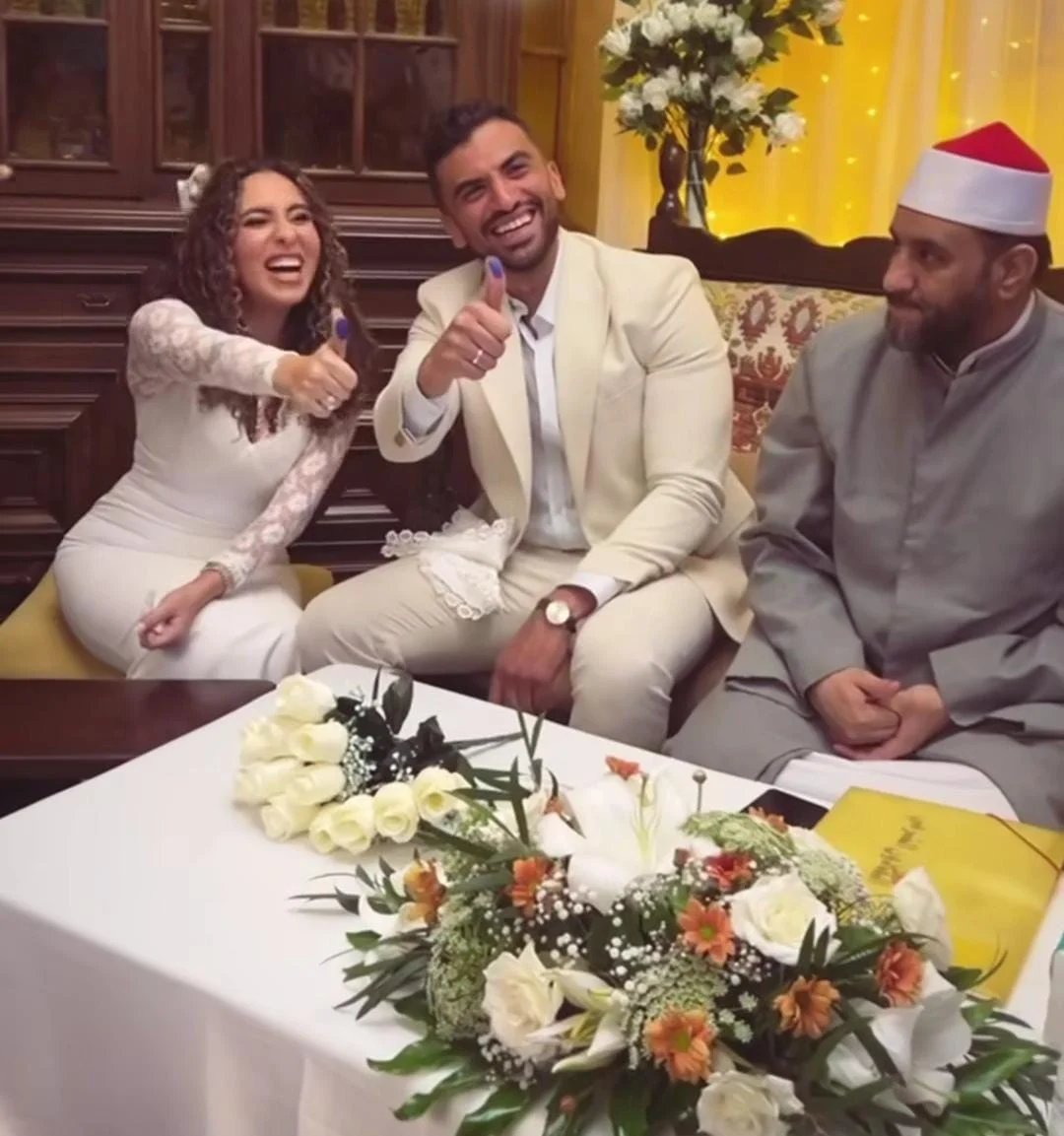 عقد قران  منة عدلي القيعي ويوسف حشيش