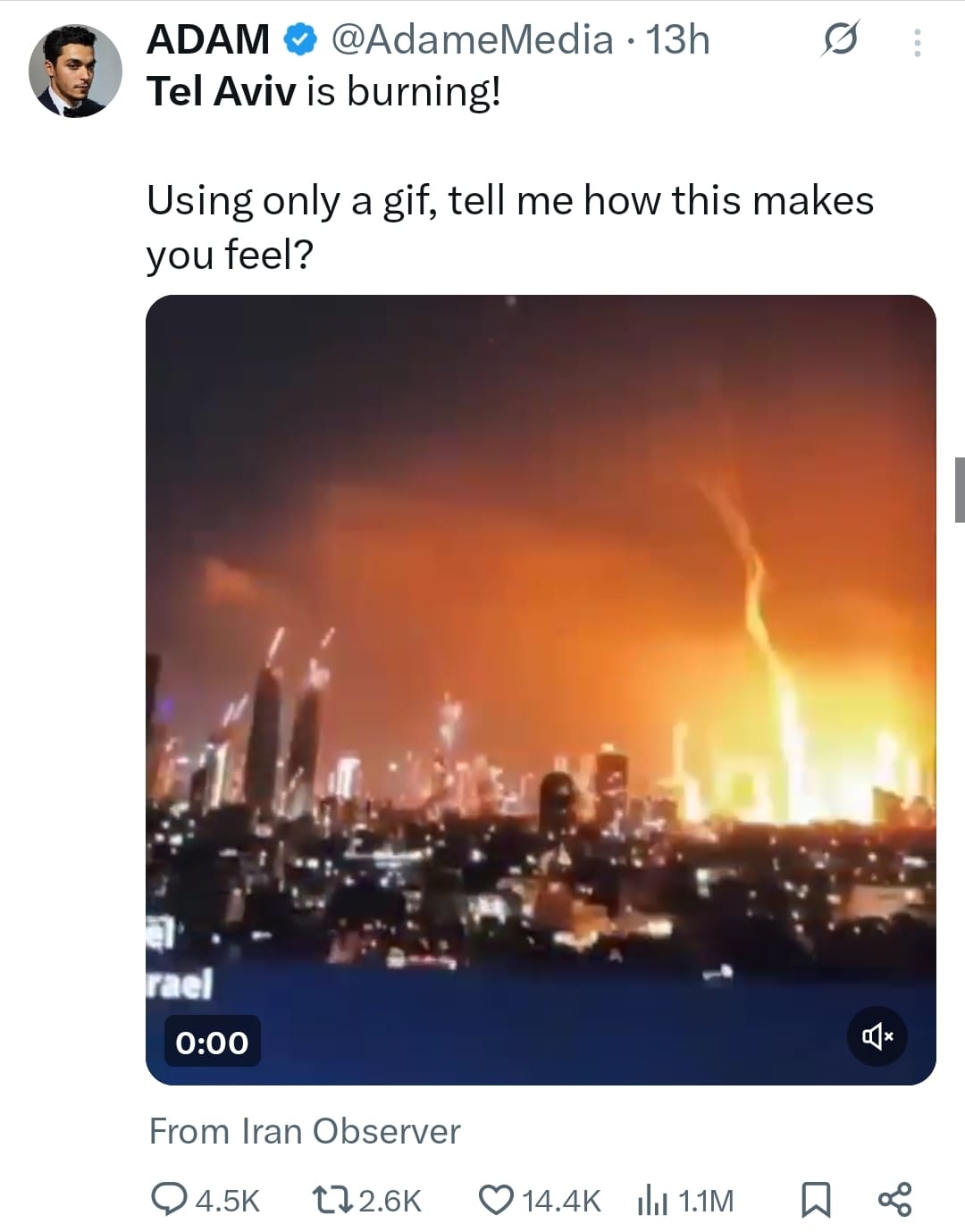 تل أبيب تحترق.. قل لي كيف تشعر؟