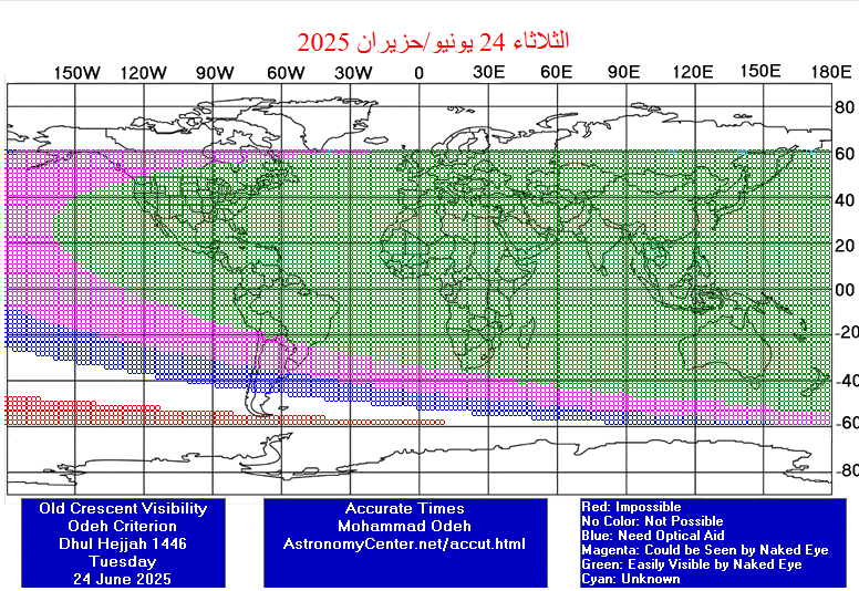 رصد هلال شهر محرم 1447