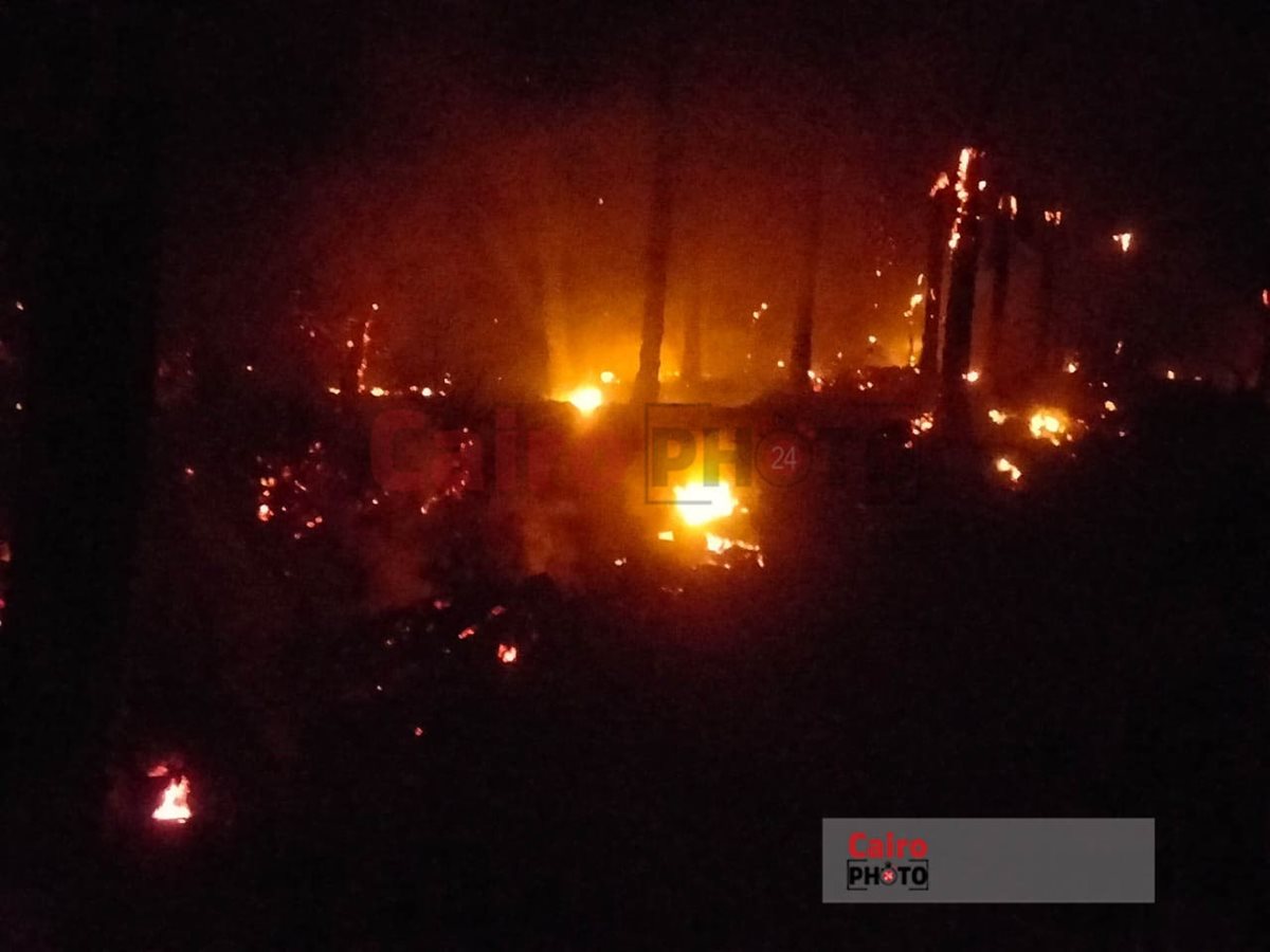 حريق داخل مزرعة تمور بواحة سيوة