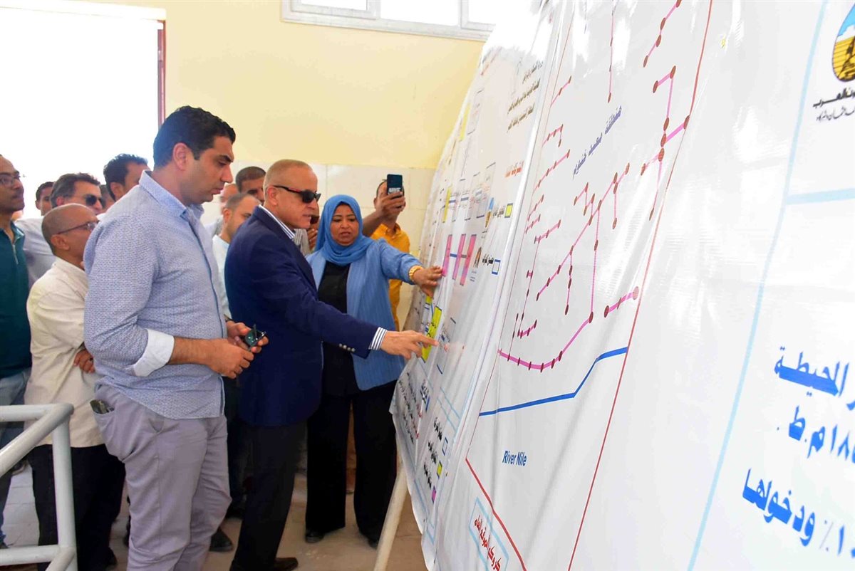 محافظ الأقصر يطلق محطة صرف النمسا