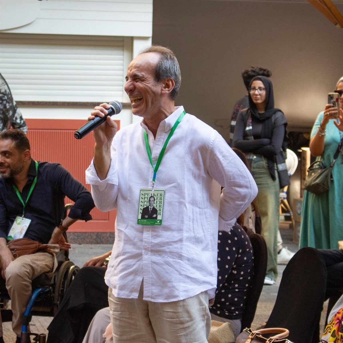 &nbsp;لقطات لـ عمرو سليم من فعالية القدرة على الفن لدعم مواهب وأشخاص من ذوي الإعاقة