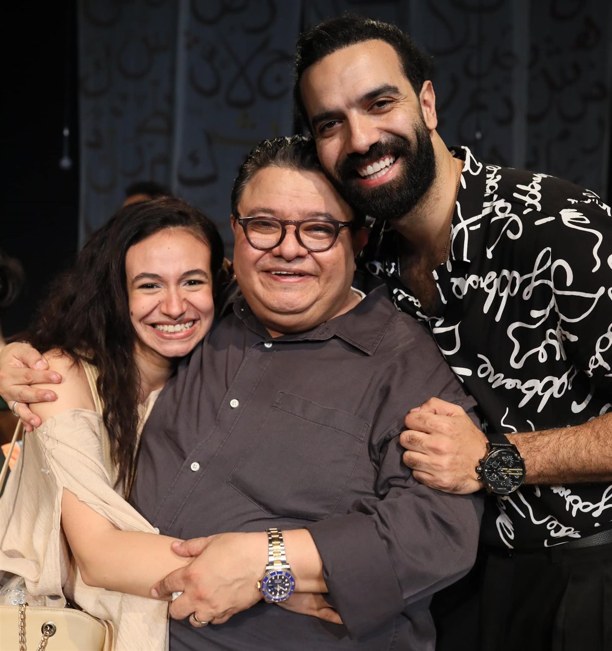 لقطات من افتتاح مسرحية حواديت لـ خالد جلال بحضور مجموعة من الفنانين