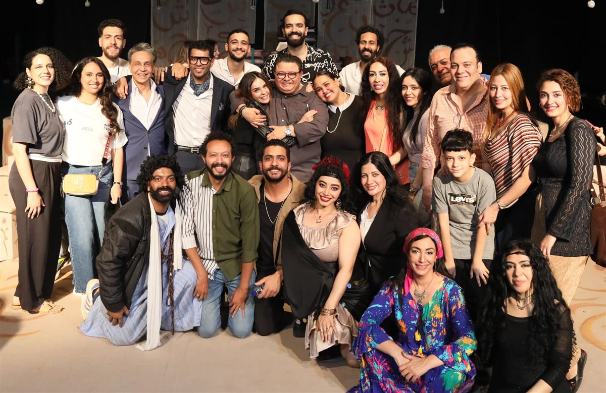 لقطات من افتتاح مسرحية حواديت لـ خالد جلال بحضور مجموعة من الفنانين