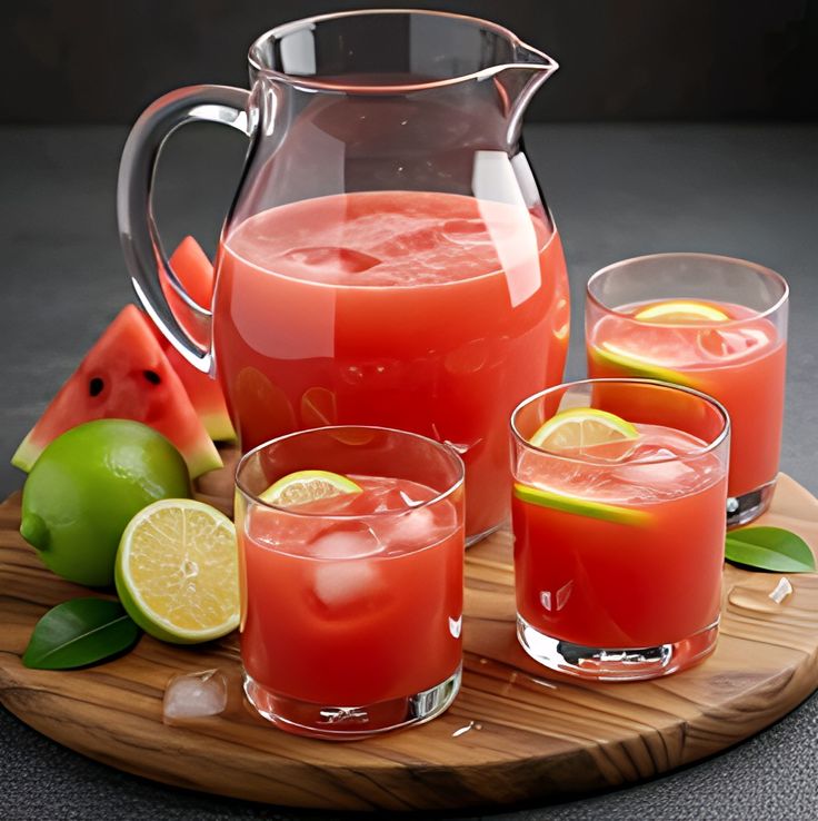 طريقة عمل عصير بطيخ مثلج