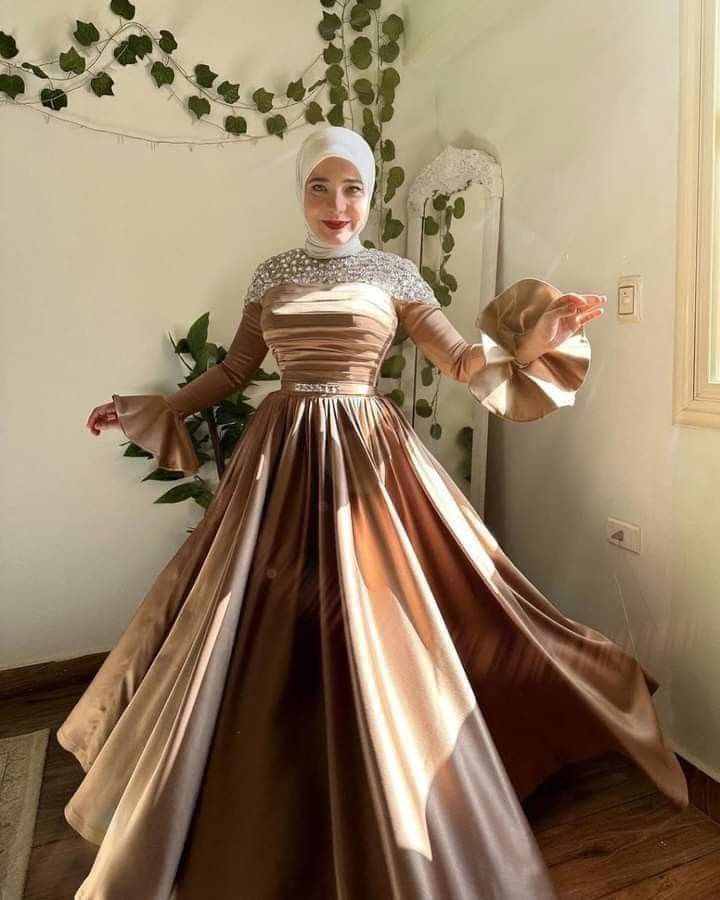 صور فساتين سهرة للمحجبات ضمن موضة 2025