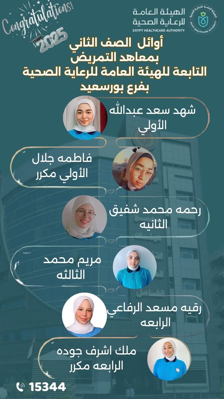 اوائل معاهد التمريض ببورسعيد 