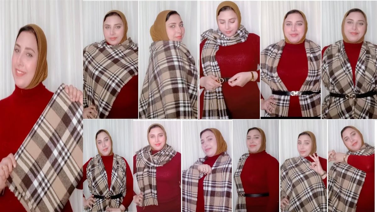 كيفية لف الطرحة الشال