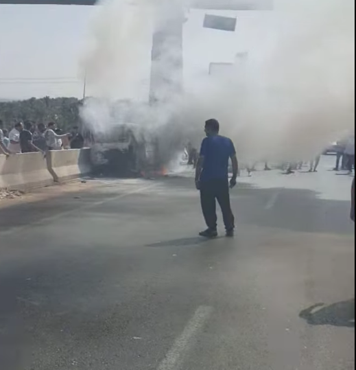 <strong>إصابة 7 أشخاص في حادث تصادم أعلى محور 26 تجاه الشيخ زايد</strong>