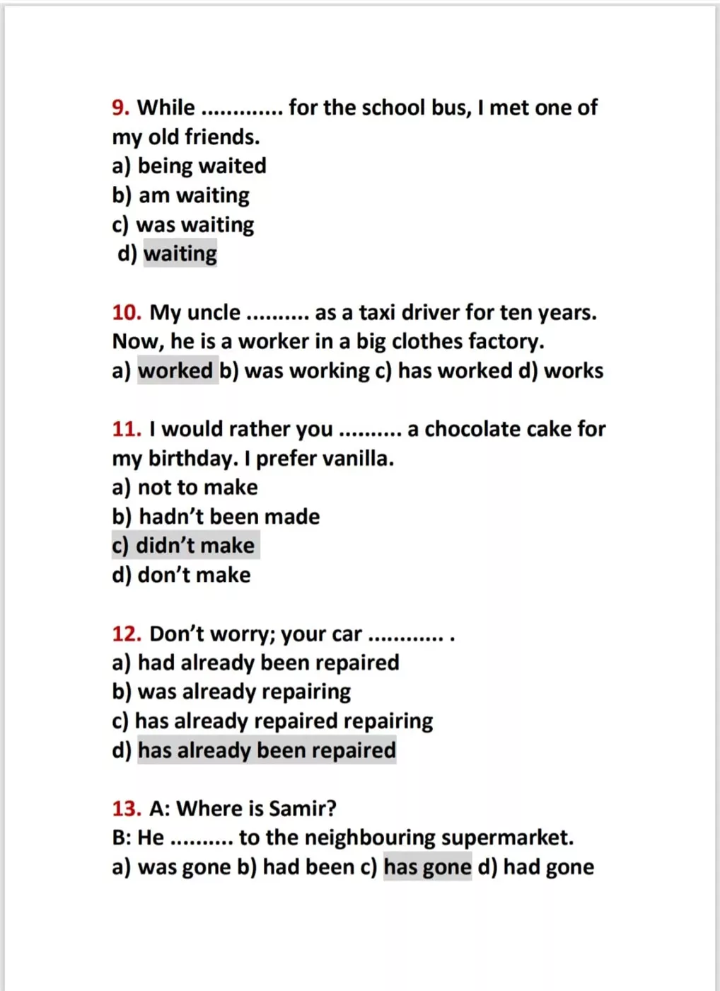 مراجعة الإنجليزي للثانوية العامة 2025