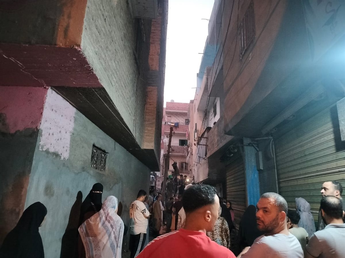 إنهيار عقار من 3 طوابق بالرياض بكفر الشيخ