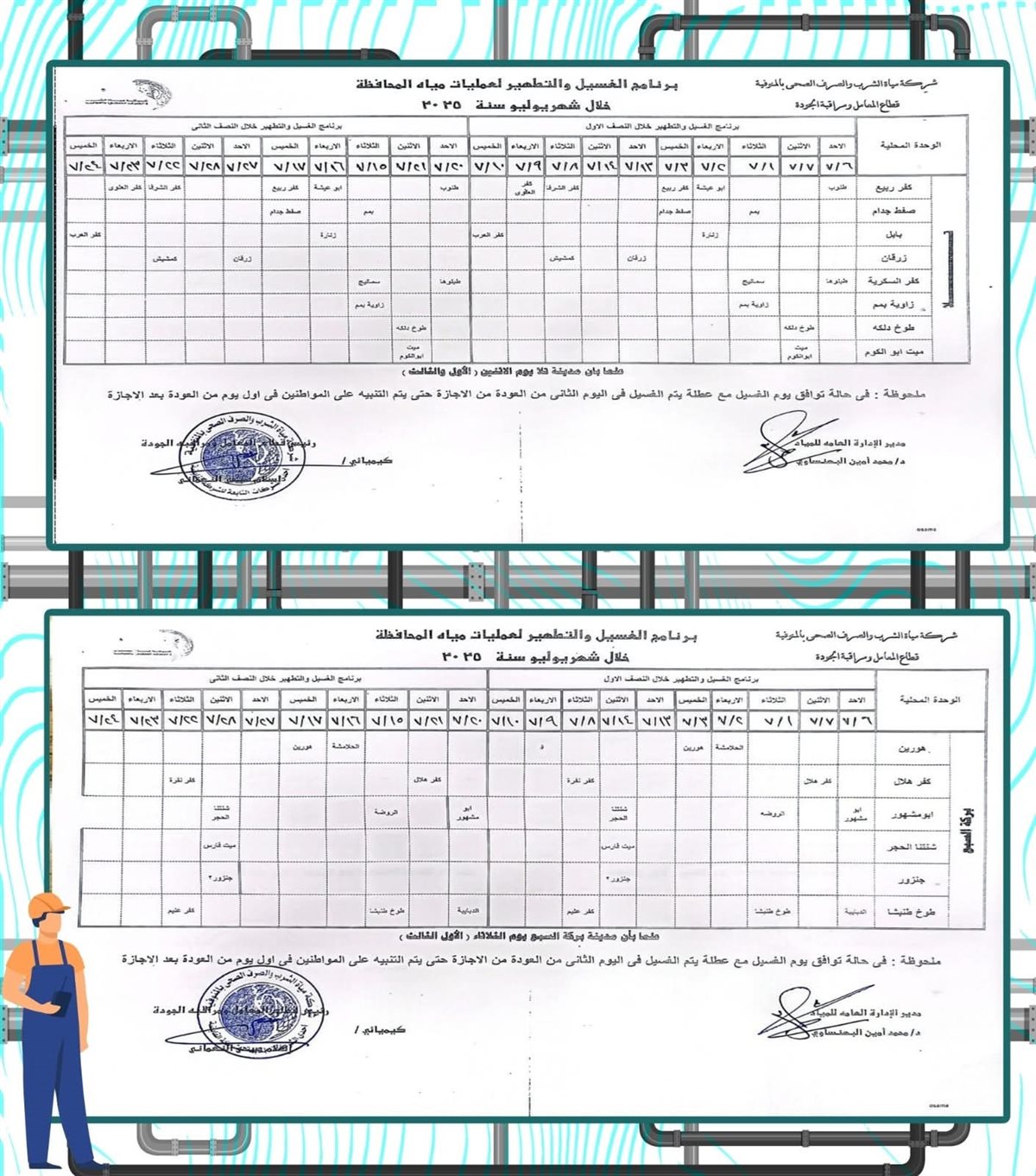 مواعيد انقطاع المياه عن محافظة المنوفية خلال شهر يوليو 