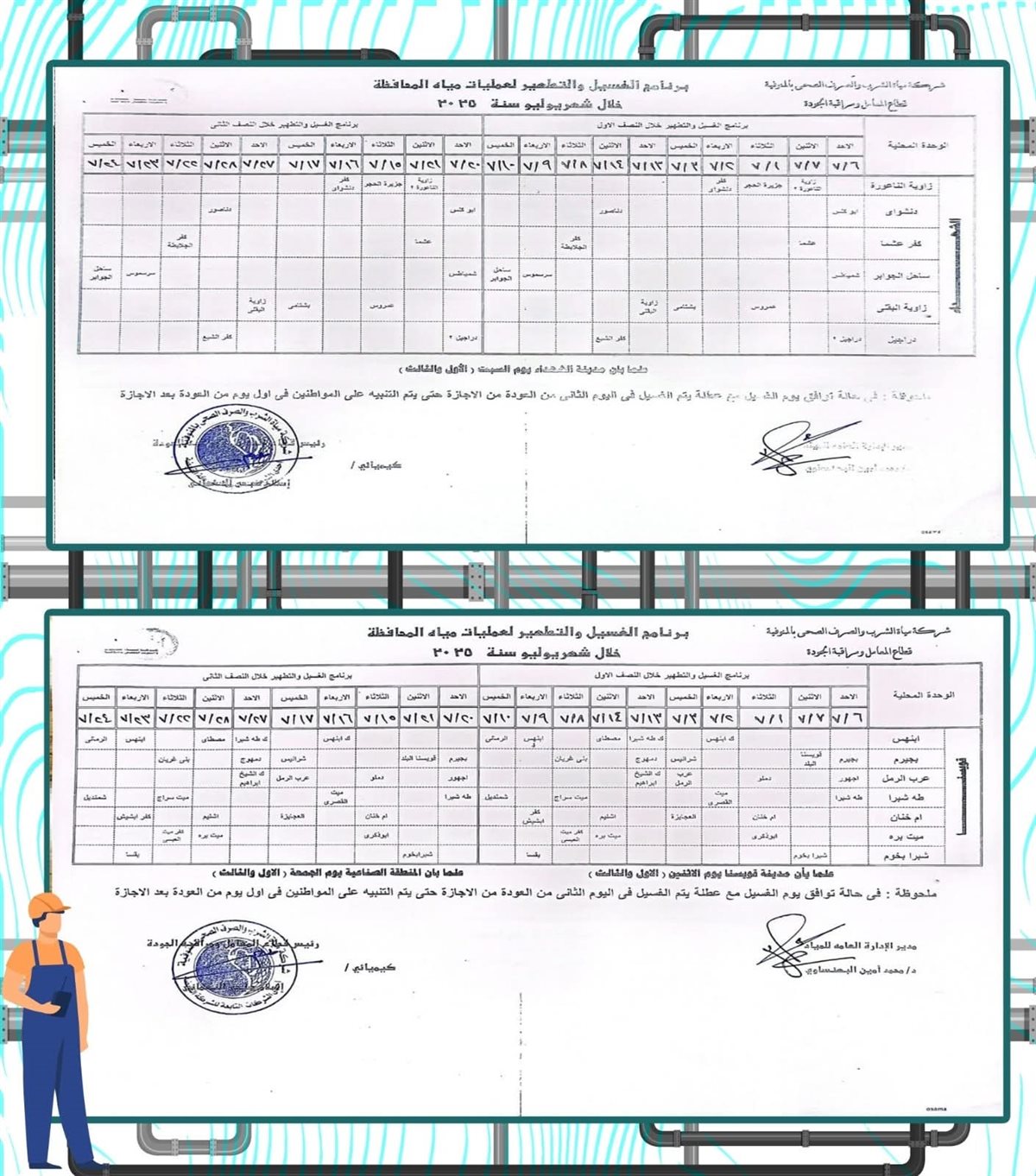 مواعيد انقطاع المياه عن محافظة المنوفية خلال شهر يوليو 