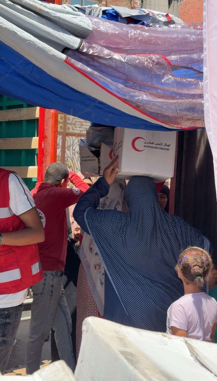  الهلال الأحمر يُطلق قافلة شاملة إلى قرية كفر السنابسة بالمنوفية 
