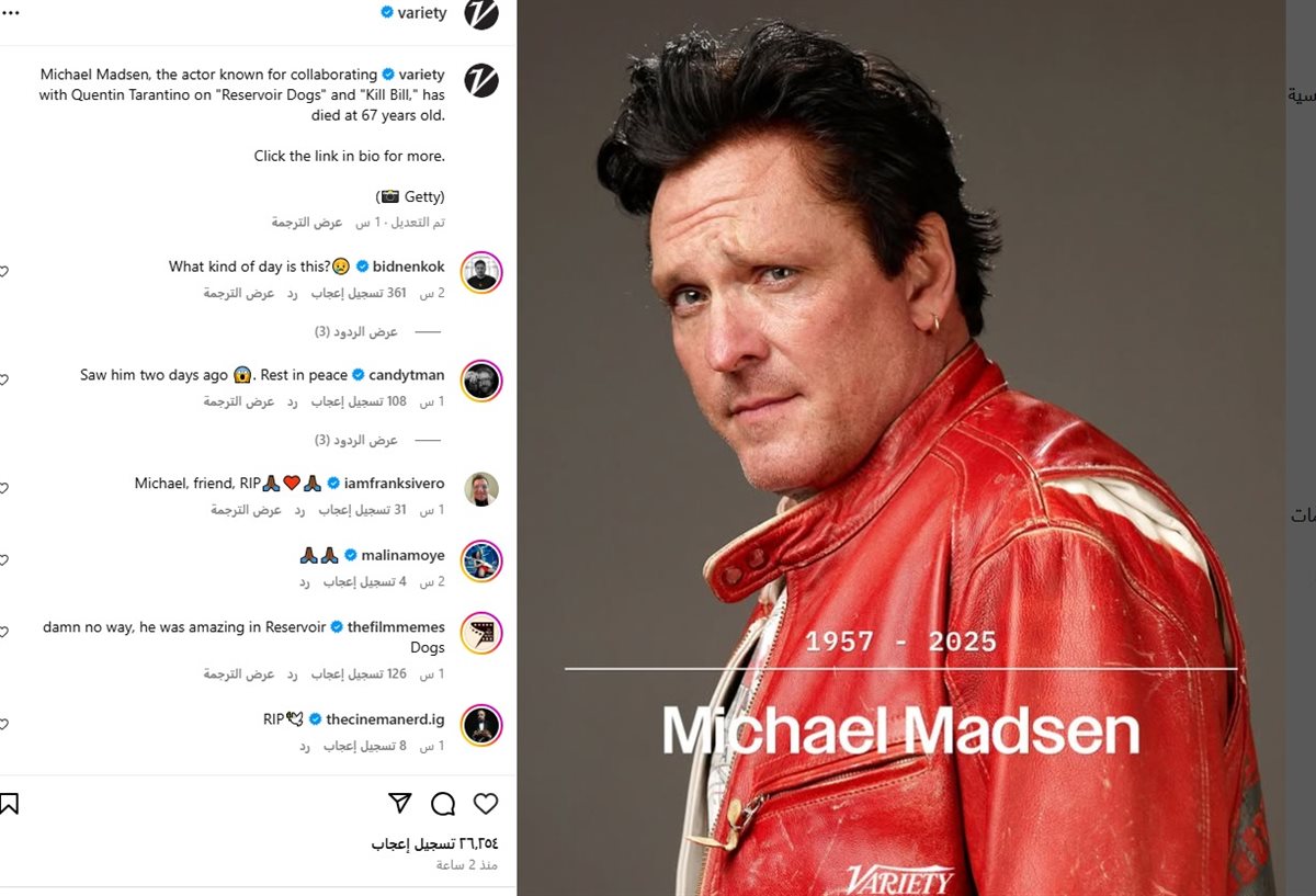 بسبب توقف مفاجئ في القلب.. وفاة الممثل العالمي مايكل مادسن بمنزله