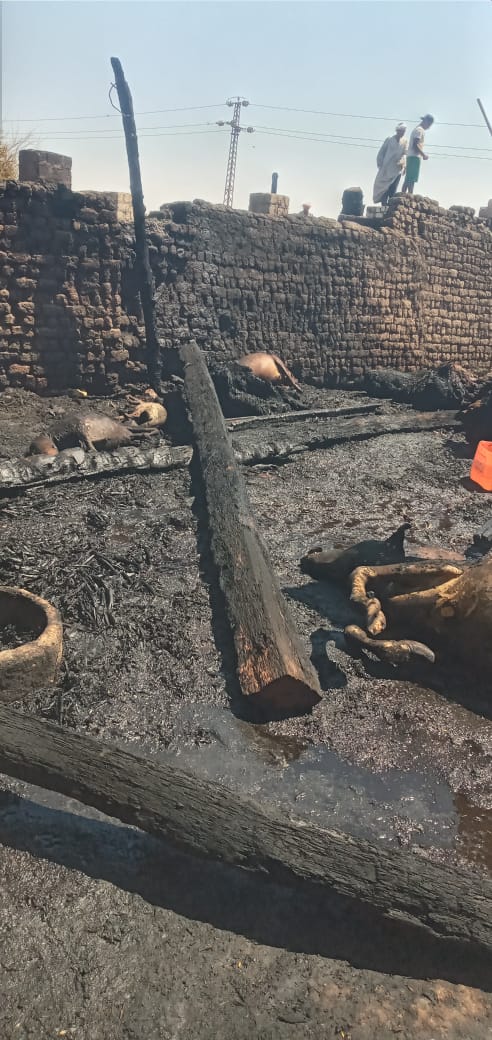 حريق يلتهم 4 أحواش في سوهاج&nbsp;