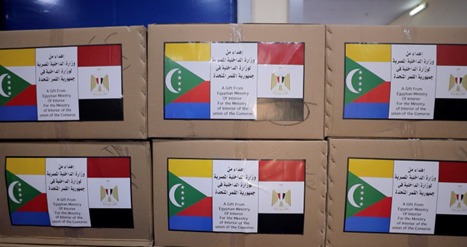 <strong>إيفاد عدة شحنات من الملابس الشرطية إلى جمهورية القمر المتحدة الشقيقة</strong>