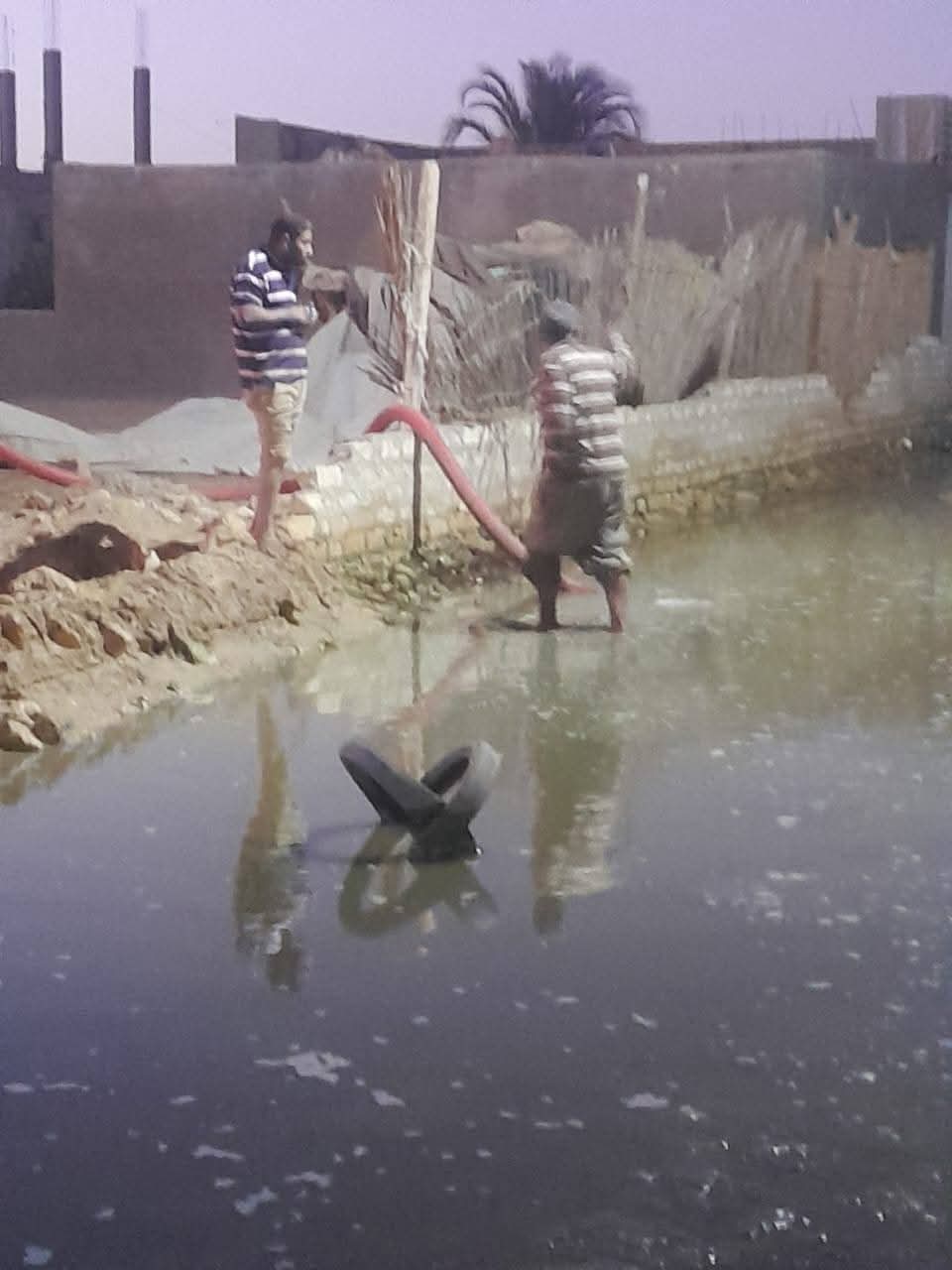 إزالة المياه من المنازل 