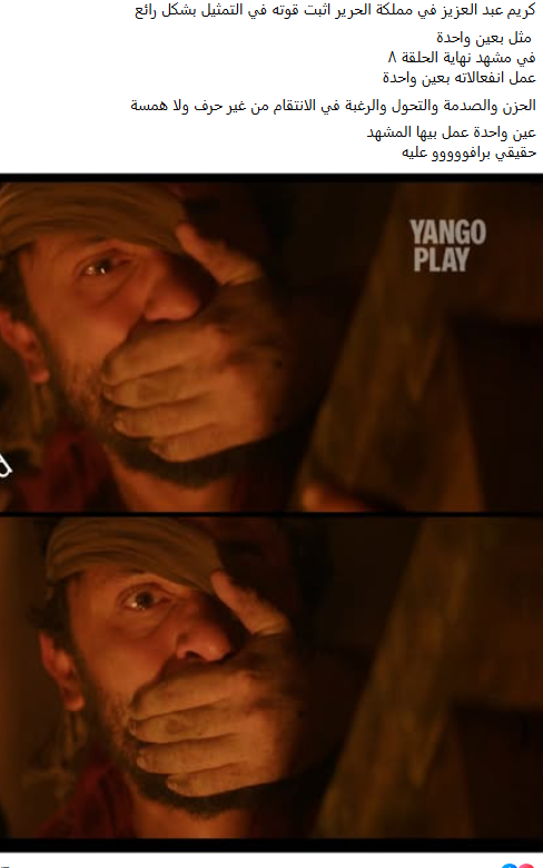 تعليقات الجمهور على أداء كريم محمود عبد العزيز في مملكة الحرير