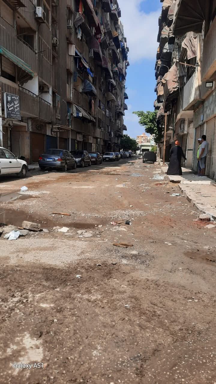 إصلاح كسر مفاجئ بماسورة مياه بحي الضواحي ببورسعيد