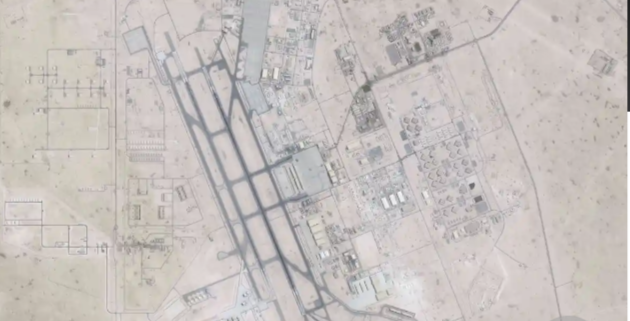 جانب من صور الأقمار الصناعية لقاعدة العديد