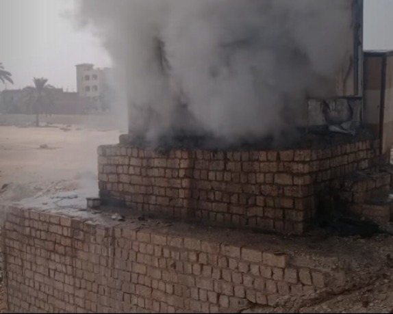 <strong>حريق محول كهرباء في الصف</strong>