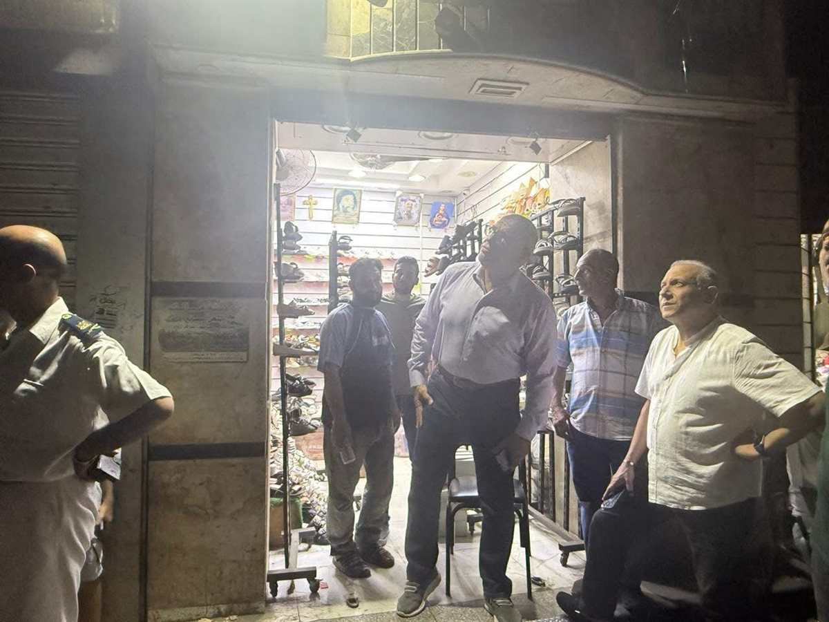 حريق مخزن أحذية بالموسكي