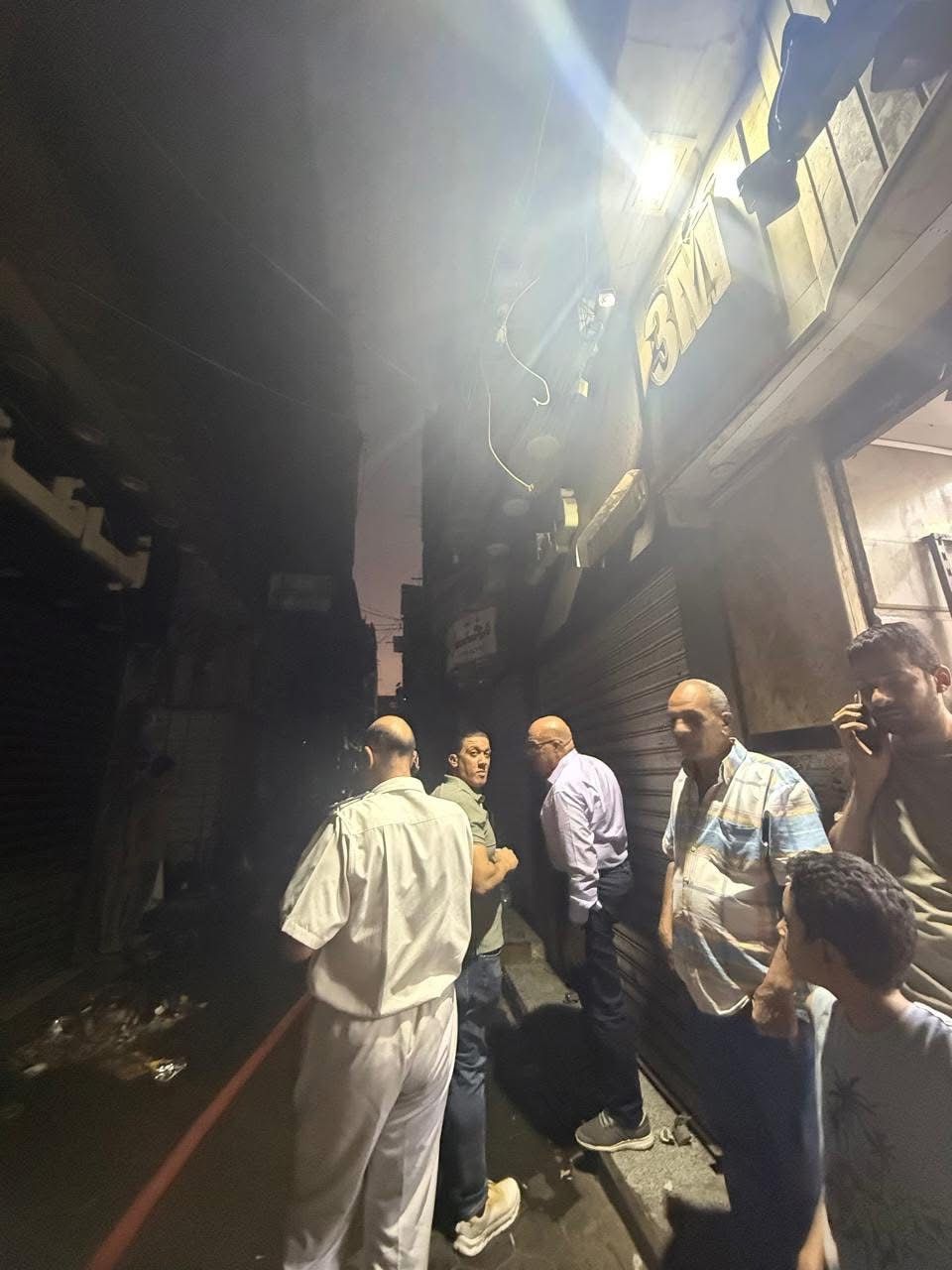 حريق مخزن أحذية بالموسكي