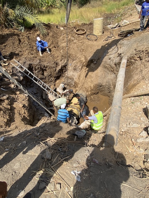 الانتهاء من إصلاح خط صرف صحي بالأقصر