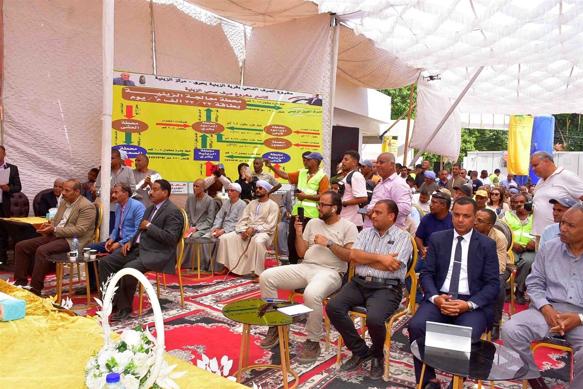 محافظ الأقصر يفتتح مشروع مياة بالزينية