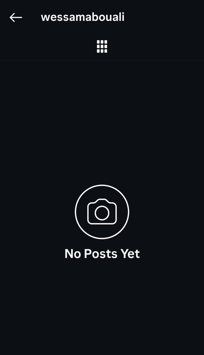 وسام أبو علي يغلق حسابه على انستجرام