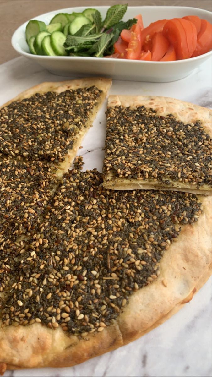 عجينة المناقيش بدون خميرة