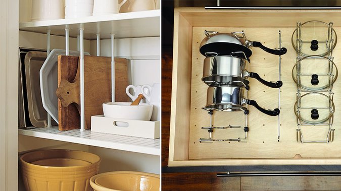 أفكار ذكية لترتيب وتنظيم أدراج المطبخ الضيقة بدون تكلفة
