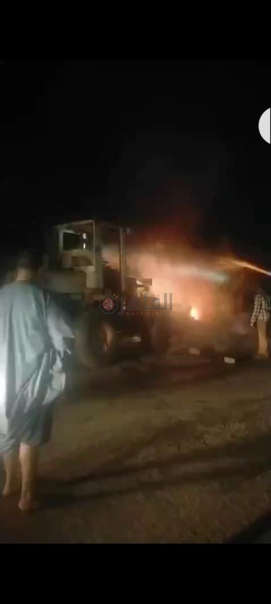 حريق طرمبة بنزين بالمنيا (1)