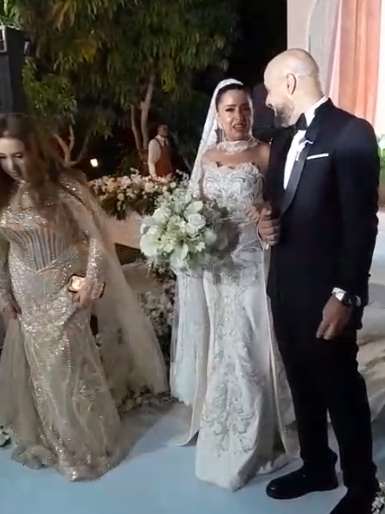 الصور الأولى من حفل زفاف الروائي محمد صادق على الكاتبة نورهان أبو بكر