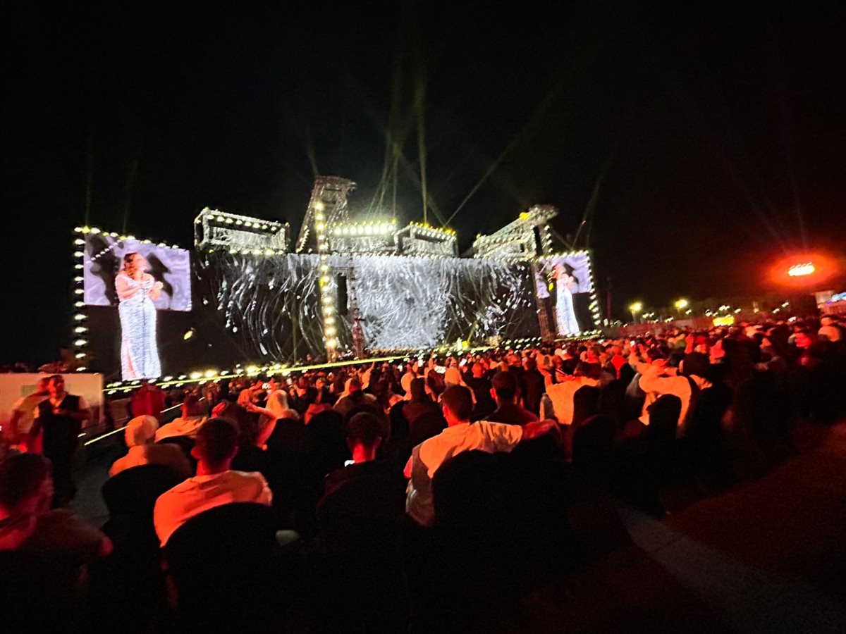 أنغام تشعل حفلها بمهرجان العلمين الجديد بنستخته الثالثة