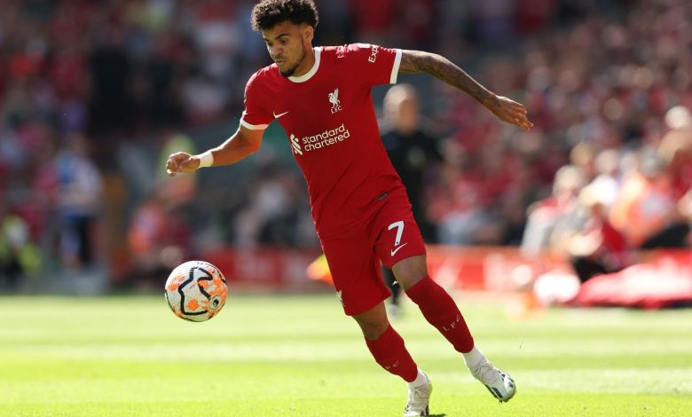 لويس دياز لاعب فريق ليفربول الإنجليزي