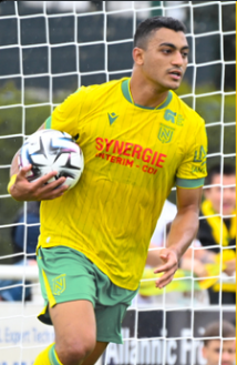 <strong>مصطفى محمد مهاجم فريق نانت الفرنسي من مباراة جانجون الودية</strong>