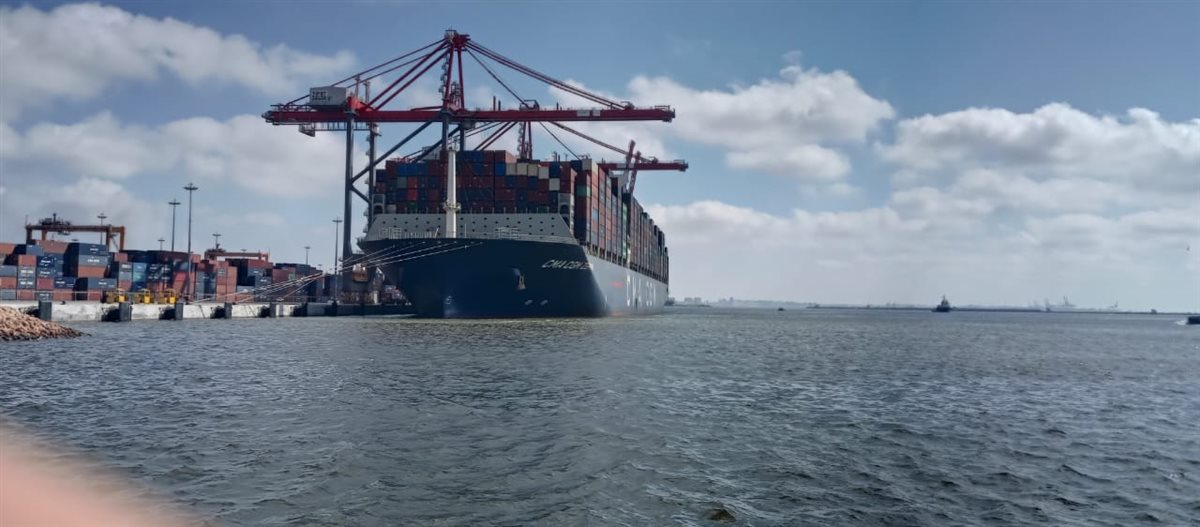 من أكبر سفن الحاويات عالميا.. ميناء الإسكندرية يستقبل السفينة العملاقة CMA CGM ZEPHYR