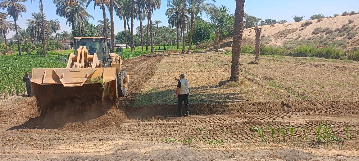  إزالة للتعديات الزراعية بمنطقة آثار الشيخ مسعود بمحافظة المنيا